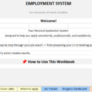 Work seekers System Landing Page